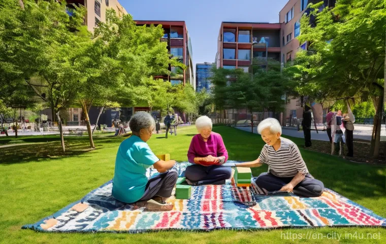 도시계획 업무에서의 창의적 문제 해결법 - **Community-Driven Park: A Hub of Intergenerational Life**
    "A vibrant, sunlit urban park designe...